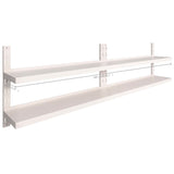 2-Tier Floating Wall Shelves 2 Pcs Stainless Steel