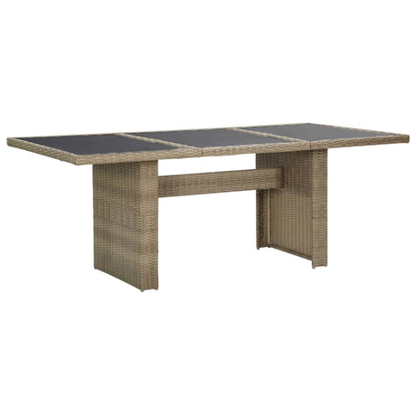 Garden Dining Table 200X100X74 Cm Poly Rattan