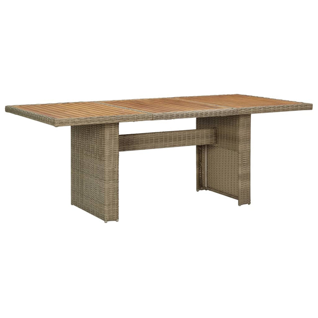 Garden Dining Table 200X100X74 Cm Poly Rattan