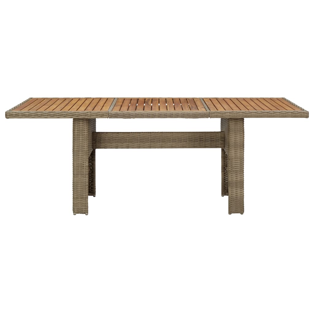 Garden Dining Table 200X100X74 Cm Poly Rattan