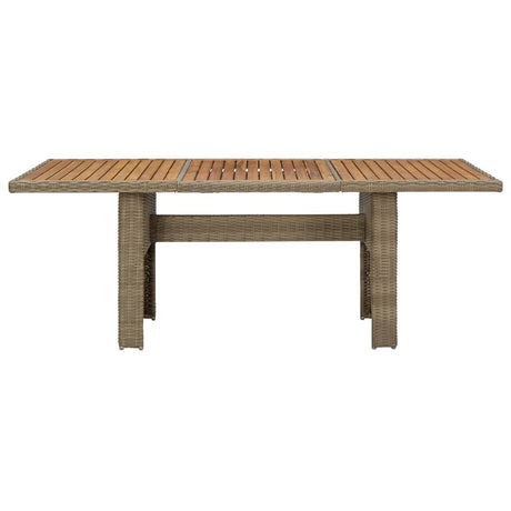 Garden Dining Table 200X100X74 Cm Poly Rattan