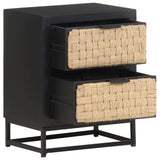 Bedside Cabinet 40X30X50 Cm Solid Mango Wood