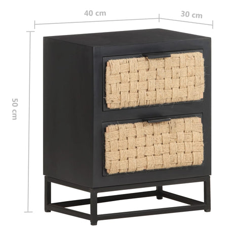 Bedside Cabinet 40X30X50 Cm Solid Mango Wood
