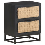 Bedside Cabinet 40X30X50 Cm Solid Mango Wood