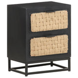 Bedside Cabinet 40X30X50 Cm Solid Mango Wood