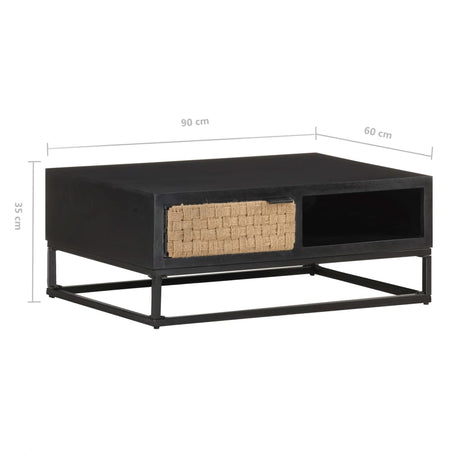 Coffee Table 90X60X35 Cm Solid Mango Wood
