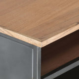 Coffee Table Grey 90X50X35 Cm Solid Acacia Wood