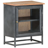 Bedside Cabinet Grey 40X30X50 Cm Solid Acacia Wood