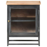 Bedside Cabinet Grey 40X30X50 Cm Solid Acacia Wood
