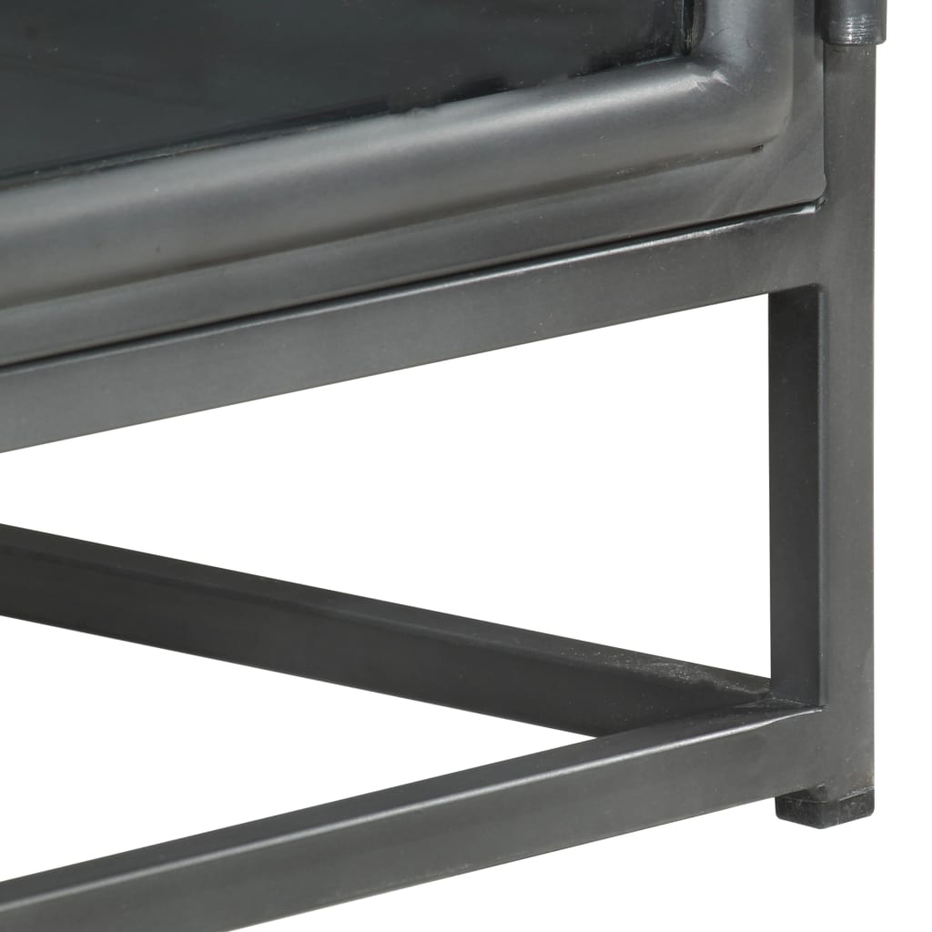 Bedside Cabinet Grey 40X30X50 Cm Solid Acacia Wood