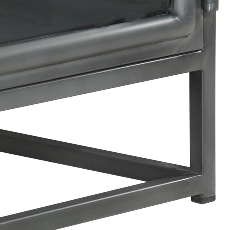 Bedside Cabinet Grey 40X30X50 Cm Solid Acacia Wood