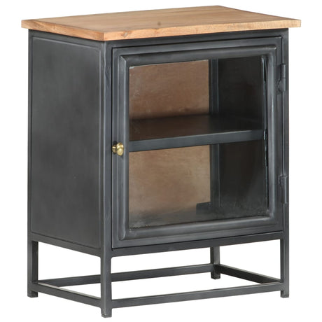 Bedside Cabinet Grey 40X30X50 Cm Solid Acacia Wood