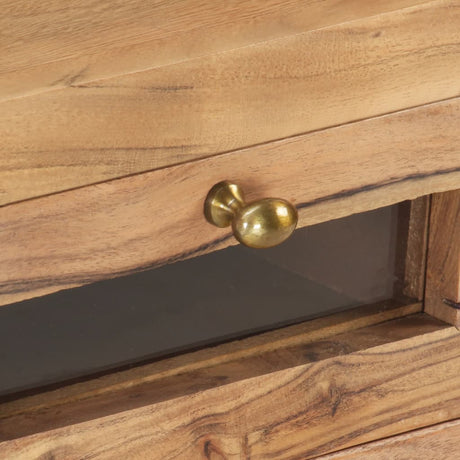 Tv Cabinet 110X30X40 Cm Solid Acacia Wood