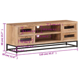 Tv Cabinet 110X30X40 Cm Solid Acacia Wood