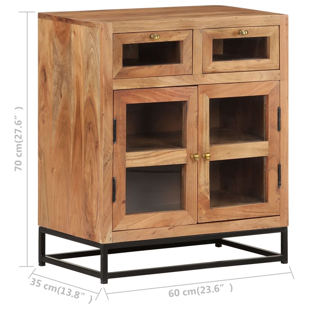 Sideboard 60X35X70 Cm Solid Acacia Wood
