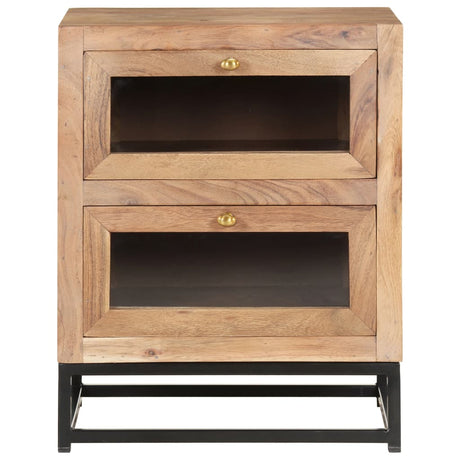 Bedside Cabinet 40X30X50 Cm Solid Acacia Wood