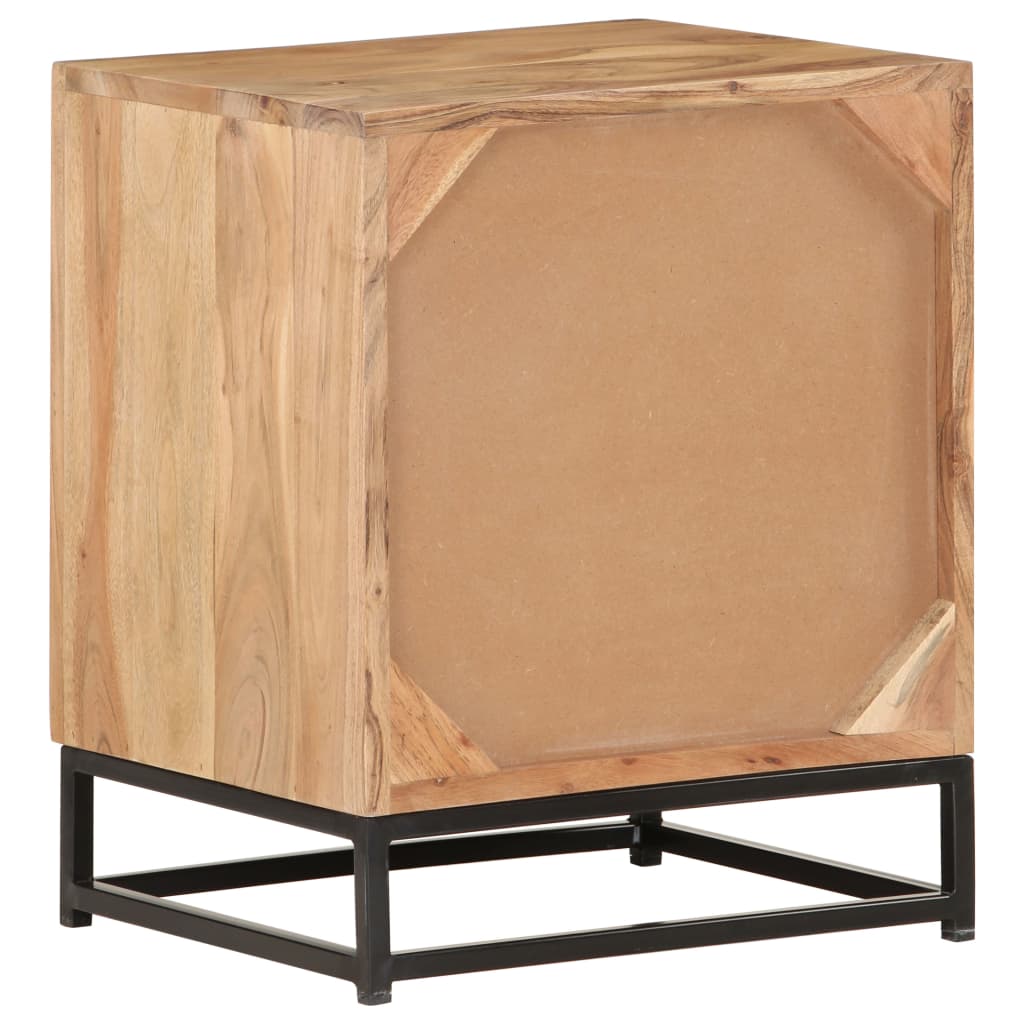 Bedside Cabinet 40X30X50 Cm Solid Acacia Wood