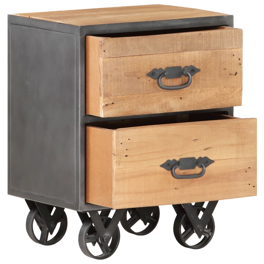 Bedside Cabinet 40X30X51 Cm Solid Reclaimed Wood