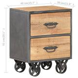 Bedside Cabinet 40X30X51 Cm Solid Reclaimed Wood