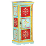 Hand Painted Highboard 40X30X90 Cm Solid Mango Wood