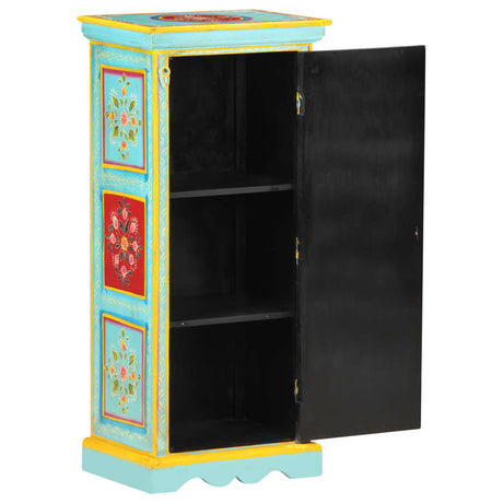 Hand Painted Highboard 40X30X90 Cm Solid Mango Wood