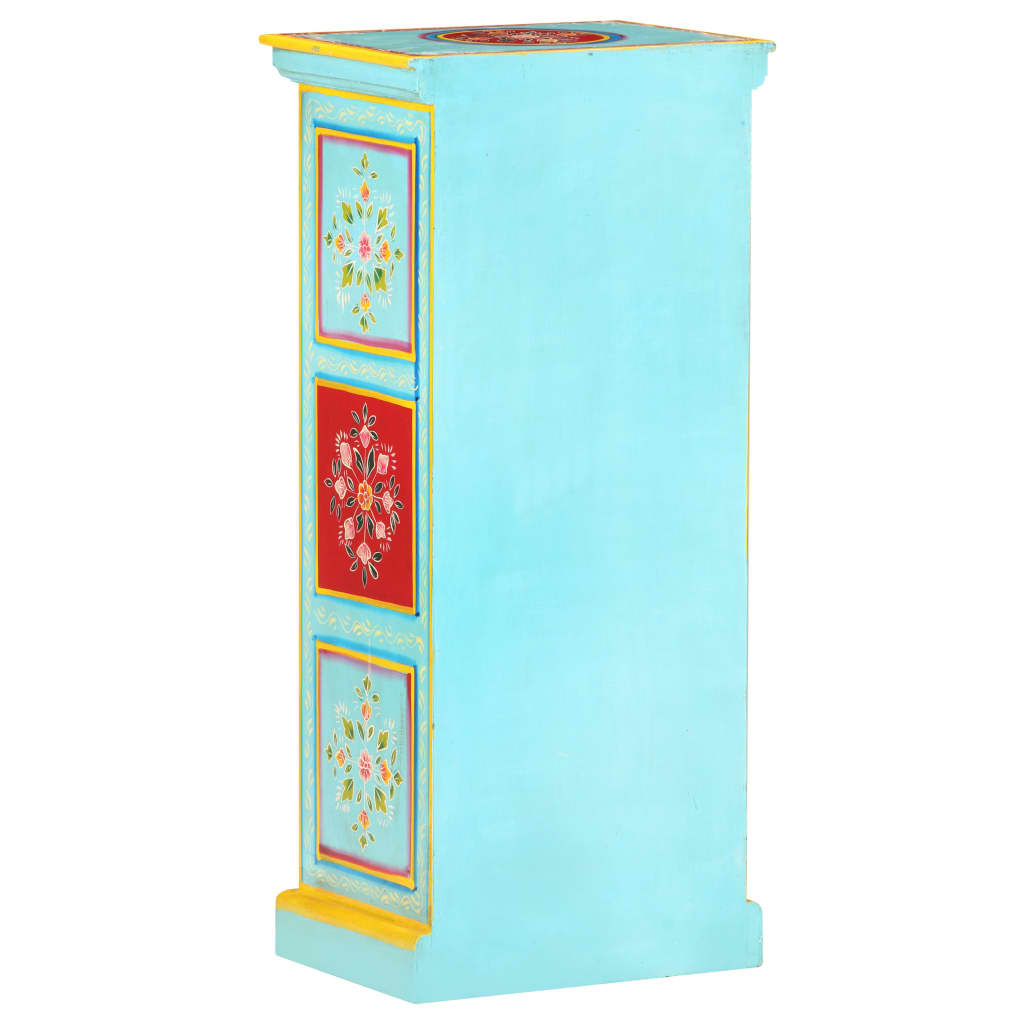 Hand Painted Highboard 40X30X90 Cm Solid Mango Wood