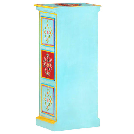 Hand Painted Highboard 40X30X90 Cm Solid Mango Wood