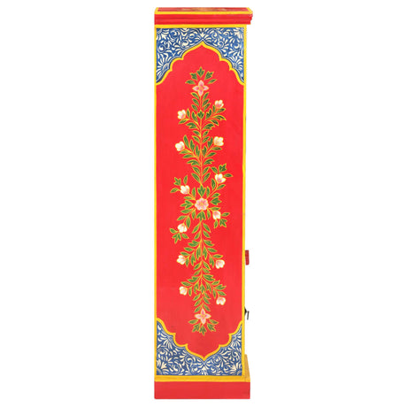 Hand Painted Highboard 40X30X120 Cm Solid Mango Wood