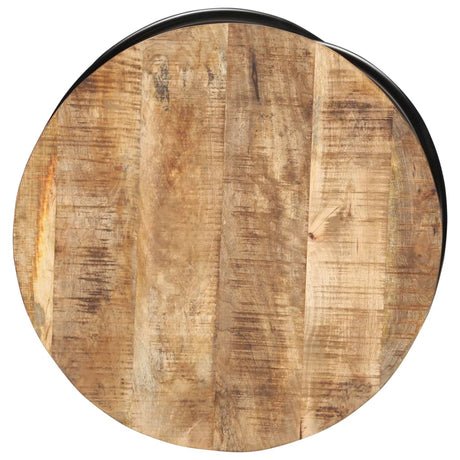 Coffee Table Black 60X Solid Rough Mango Wood