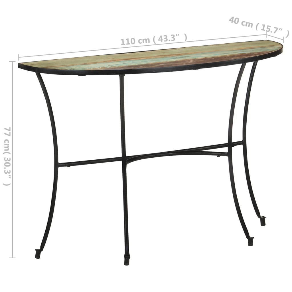 Side Table 110x40x77 cm Solid Reclaimed Wood