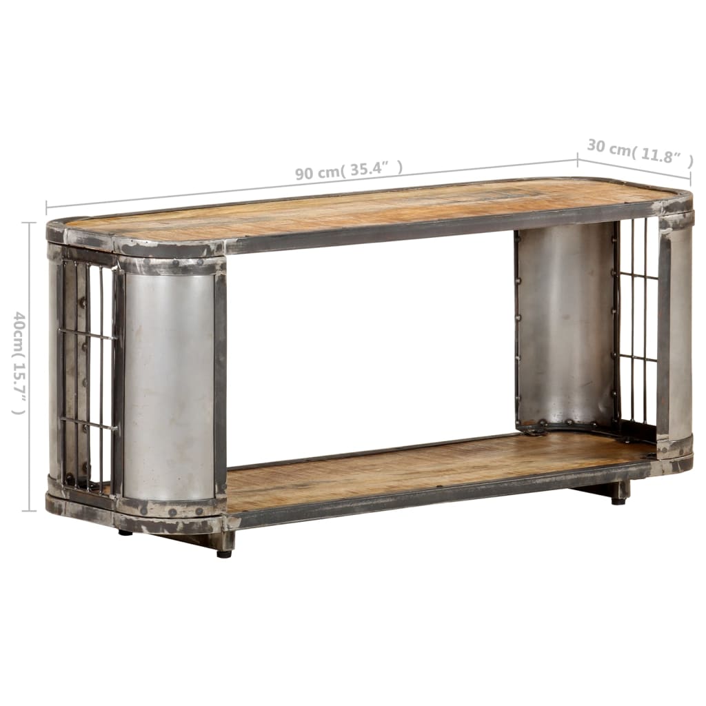 Tv Cabinet 90X30X40 Cm Solid Mango Wood