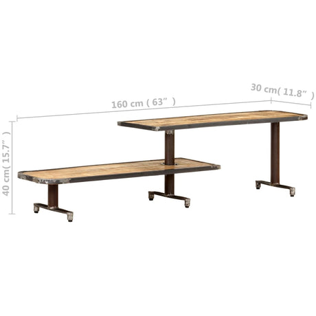 Tv Cabinet 160X30X40 Cm Solid Mango Wood