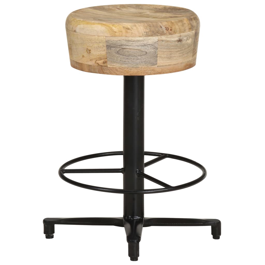 Bar Stools 2 Pcs Solid Mango Wood