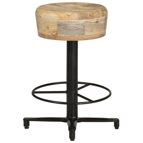 Bar Stools 2 Pcs Solid Mango Wood