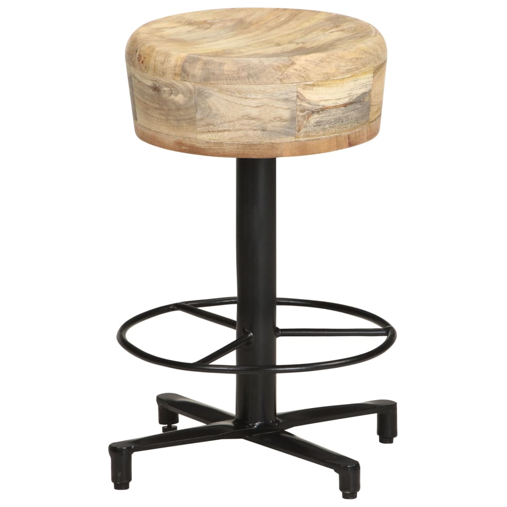 Bar Stools 2 Pcs Solid Mango Wood