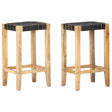 Bar Stools 2 Pcs Real Leather