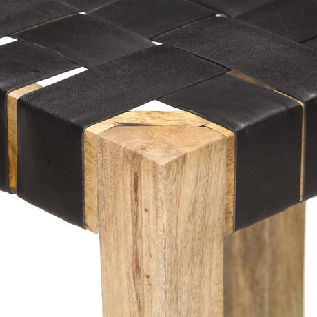 Bar Stools 2 Pcs Real Leather