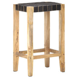 Bar Stools 2 Pcs Real Leather
