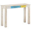 Console Table White 115X35X77 Cm Rough Mango Wood