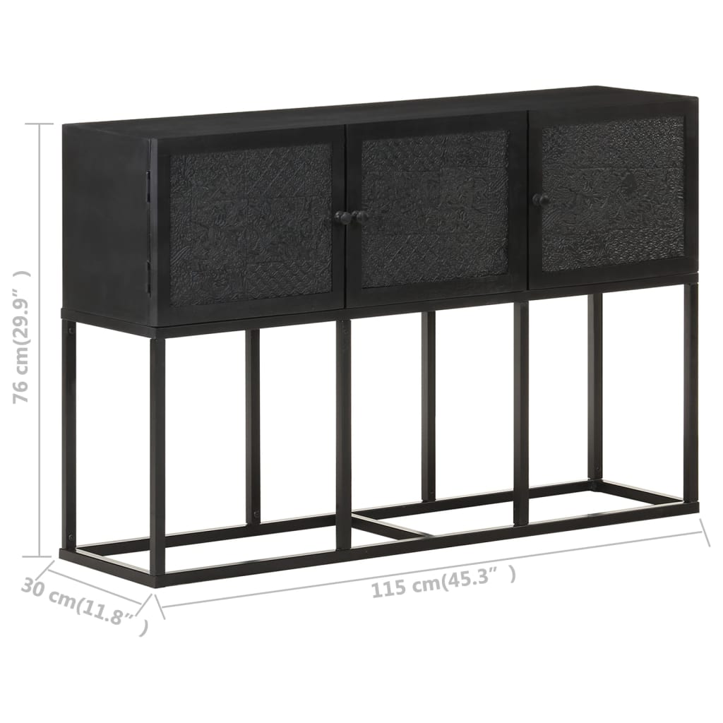 Sideboard 115X30X76 Cm Solid Mango Wood