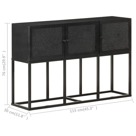 Sideboard 115X30X76 Cm Solid Mango Wood