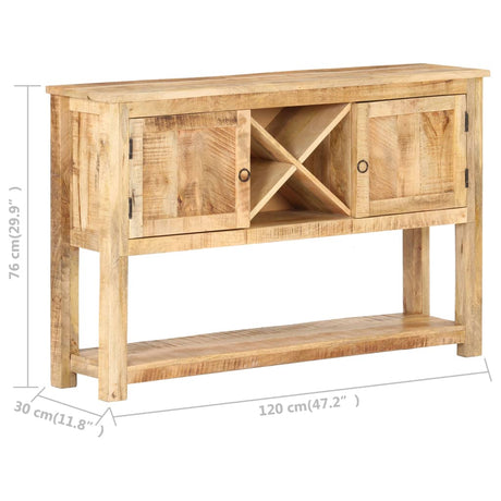Sideboard 120X30X76 Cm Rough Mango Wood