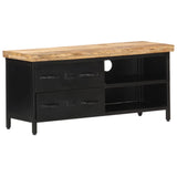 Tv Cabinet 90X30X41 Cm Rough Mango Wood