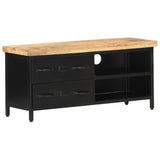 Tv Cabinet 90X30X41 Cm Rough Mango Wood