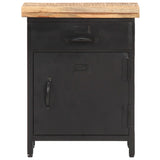 Bedside Cabinet 40X30X52 Cm Rough Mango Wood