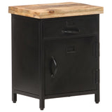 Bedside Cabinet 40X30X52 Cm Rough Mango Wood