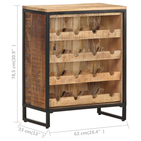 Wine Cabinet Rough Mango Wood