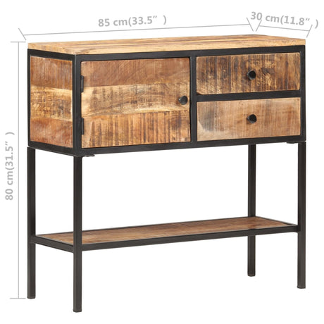Sideboard 85X30X80 Cm Rough Mango Wood