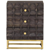 Bed Cabinet Black Solid Mango Wood