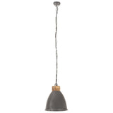 Industrial Hanging Lamp Iron & Solid Wood E27